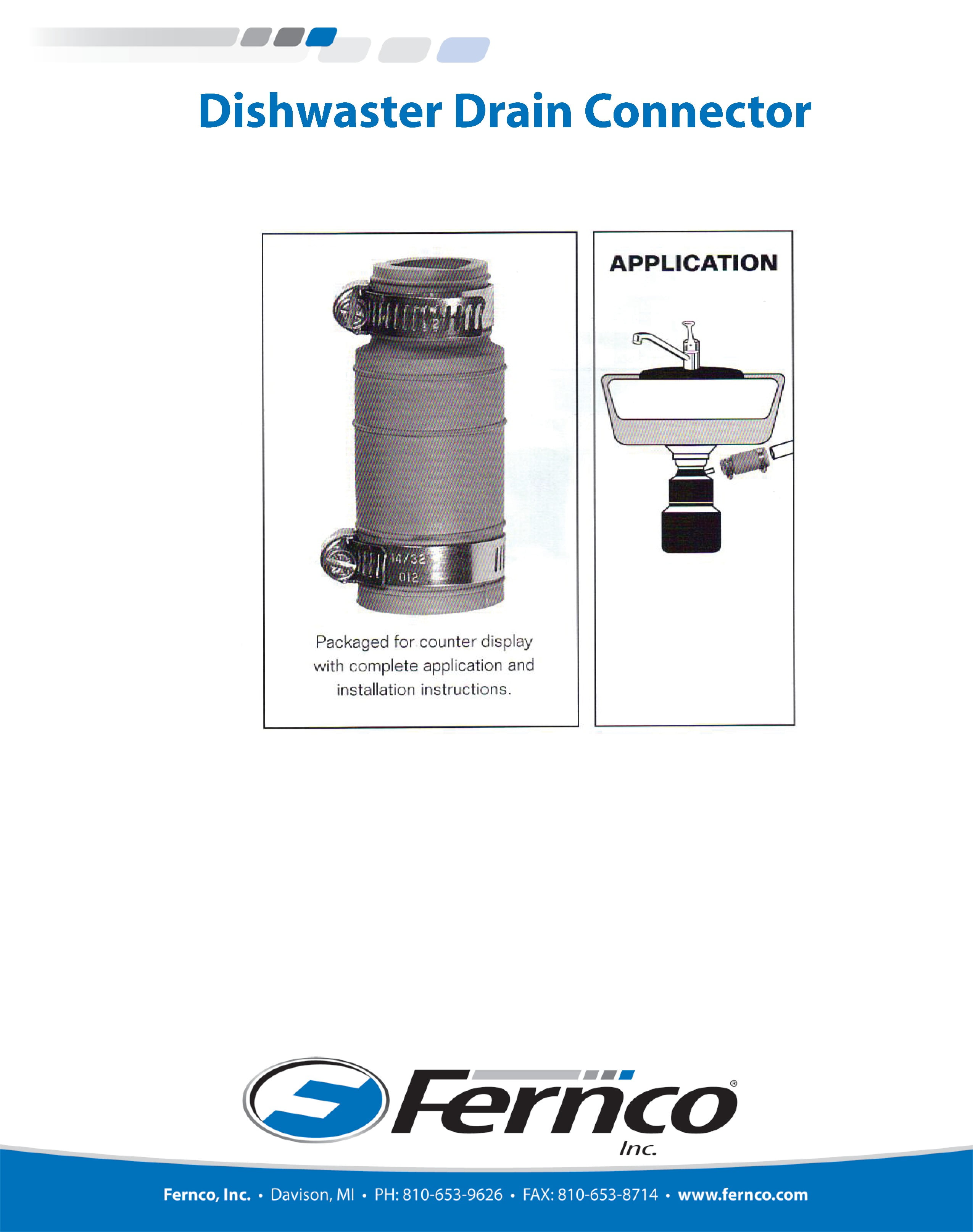 Fernco Dishwaster Drain Connector Installation Fernco