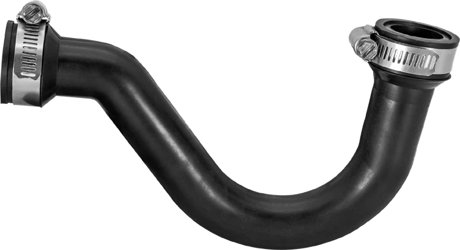 Fernco CT-075 flexible condensate P-trap with stainless steel clamps on both ends