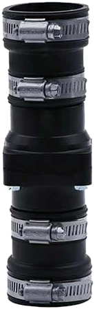 Fernco CV-150 slip sump pump check valve with a coupling on each end