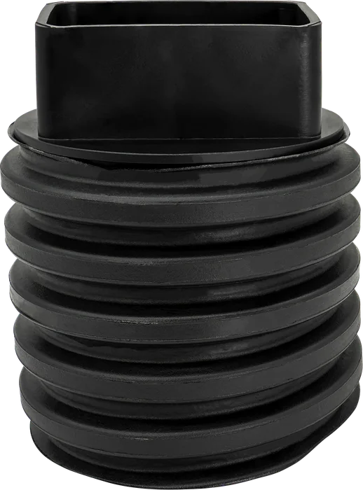 DSC-43 seated in black corrugated drain pipe