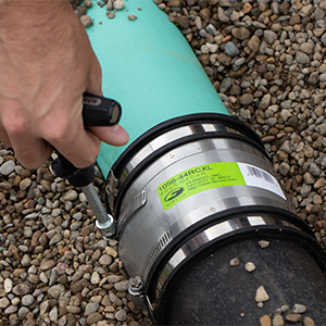 Fernco XL Coupling installation