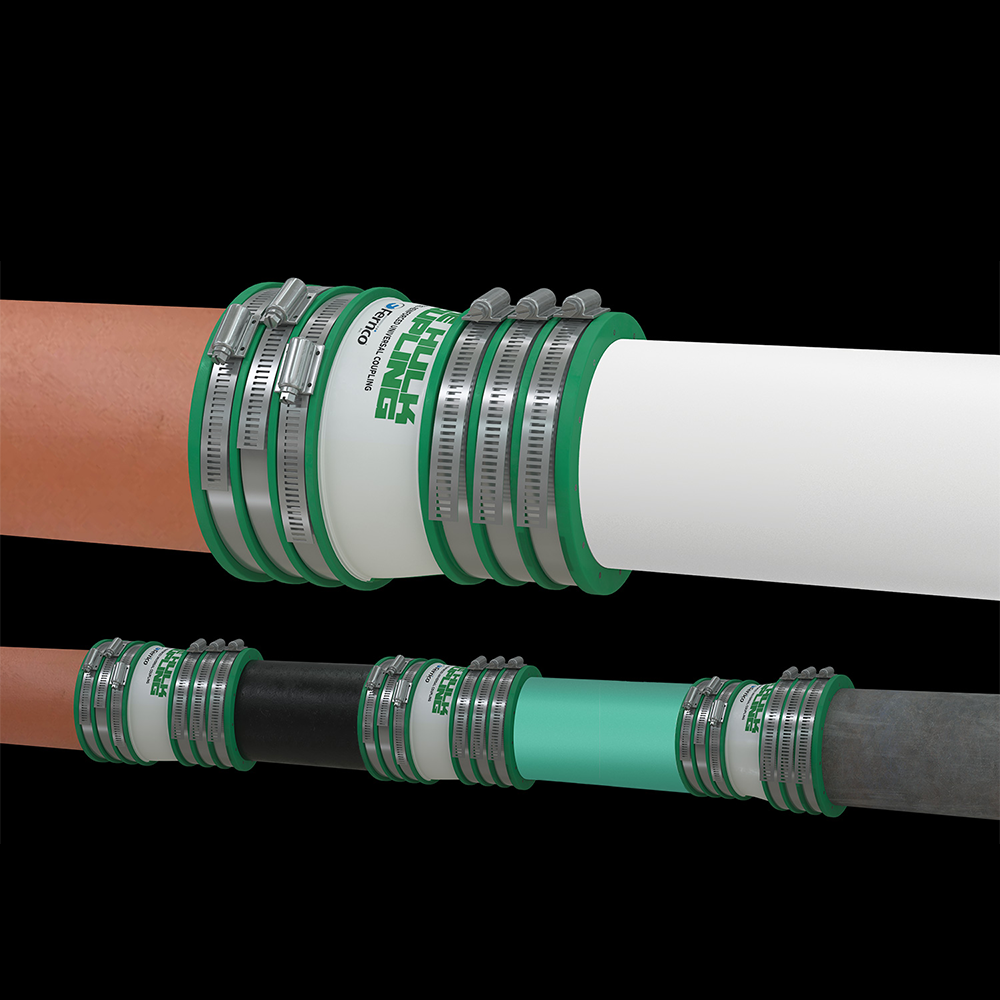 The HULK connects multiple pipe materials