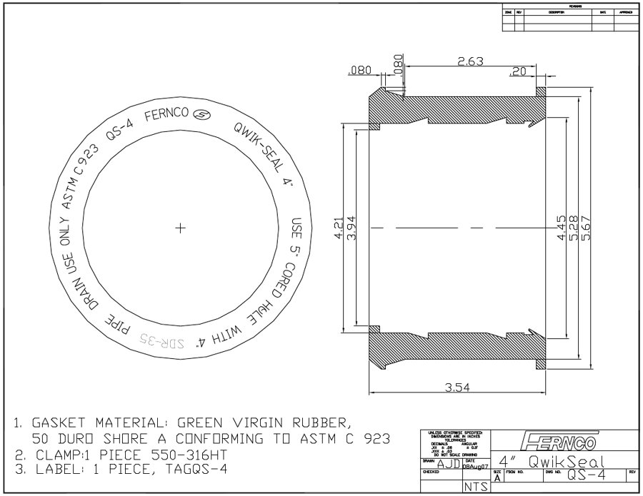 QwikSeal QS-4 dimensional drawing
