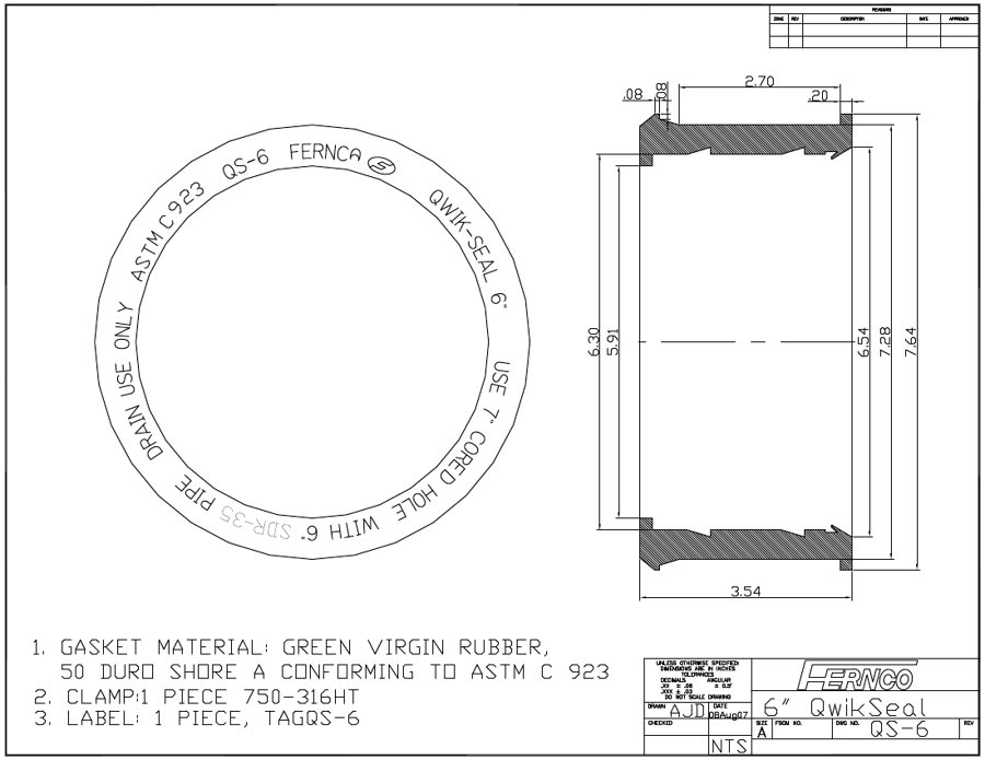 QwikSeal QS-6 dimensional drawing