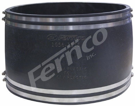 Fernco 1056-1515 Flexible Rubber Coupling For 15" Pipes KB NO CLAMPS! NEW